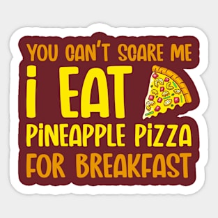 Scared Pineapple Pizza Sticker